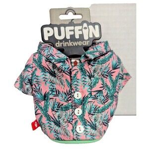 PUFFIN Drinkwear Aloha Multicolor 12 Oz. Koozie Insulated Drink Holder Bar Gift